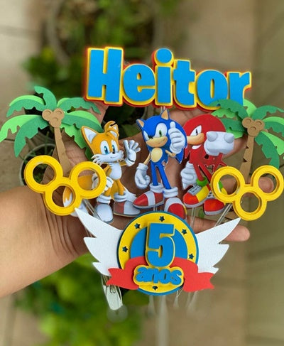 Topo de Bolo Sonic